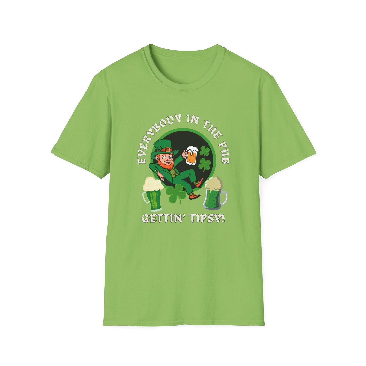 Everybody In The Pub Gettin' Tipsy! Leprechaun & Beers Tee