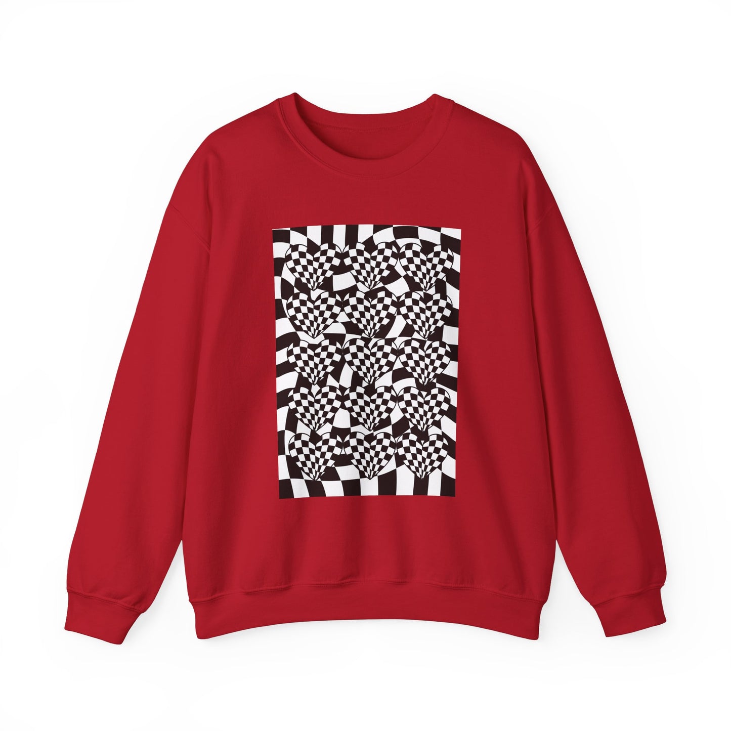 Checkered Hearts on Checker Board