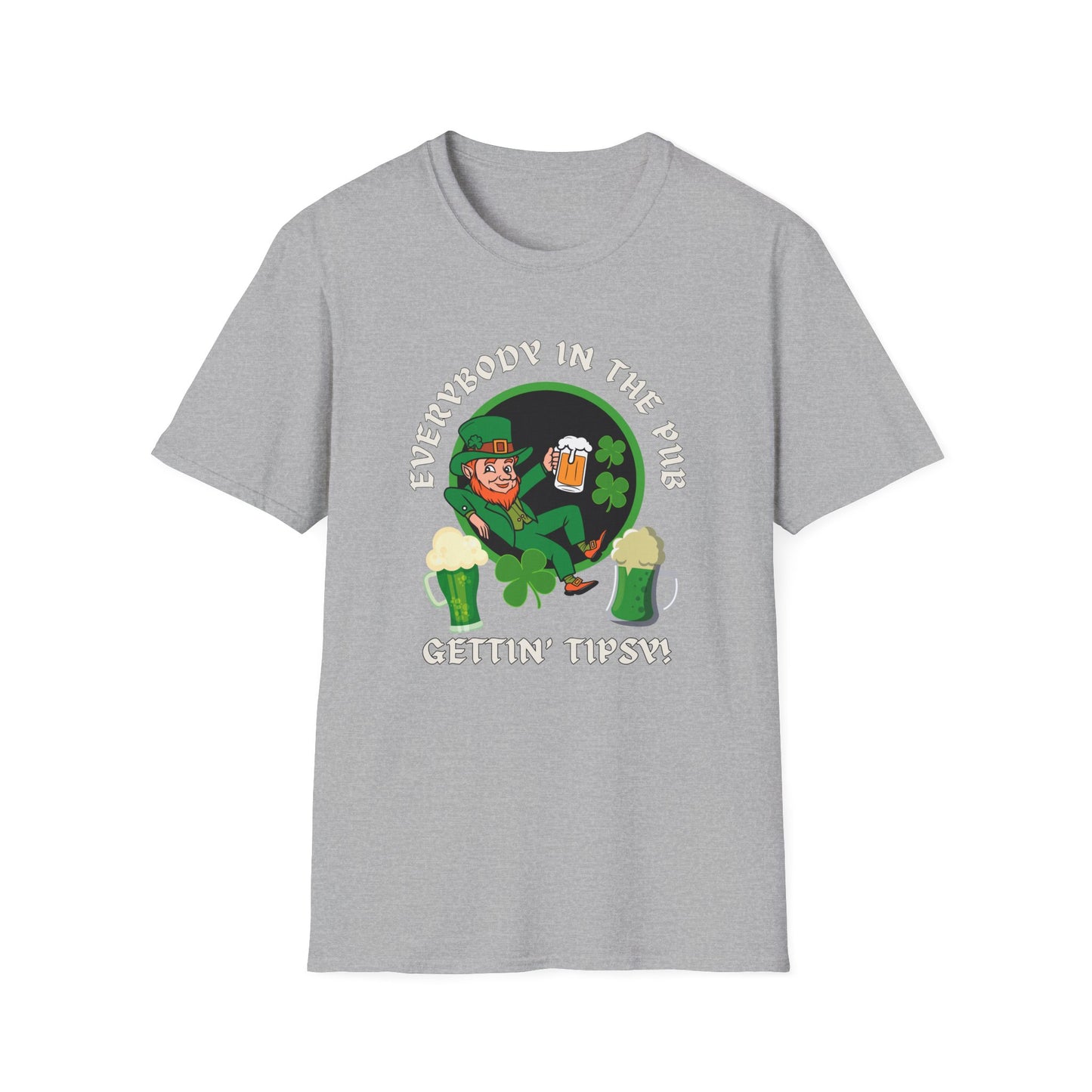 Everybody In The Pub Gettin' Tipsy! Leprechaun & Beers Tee