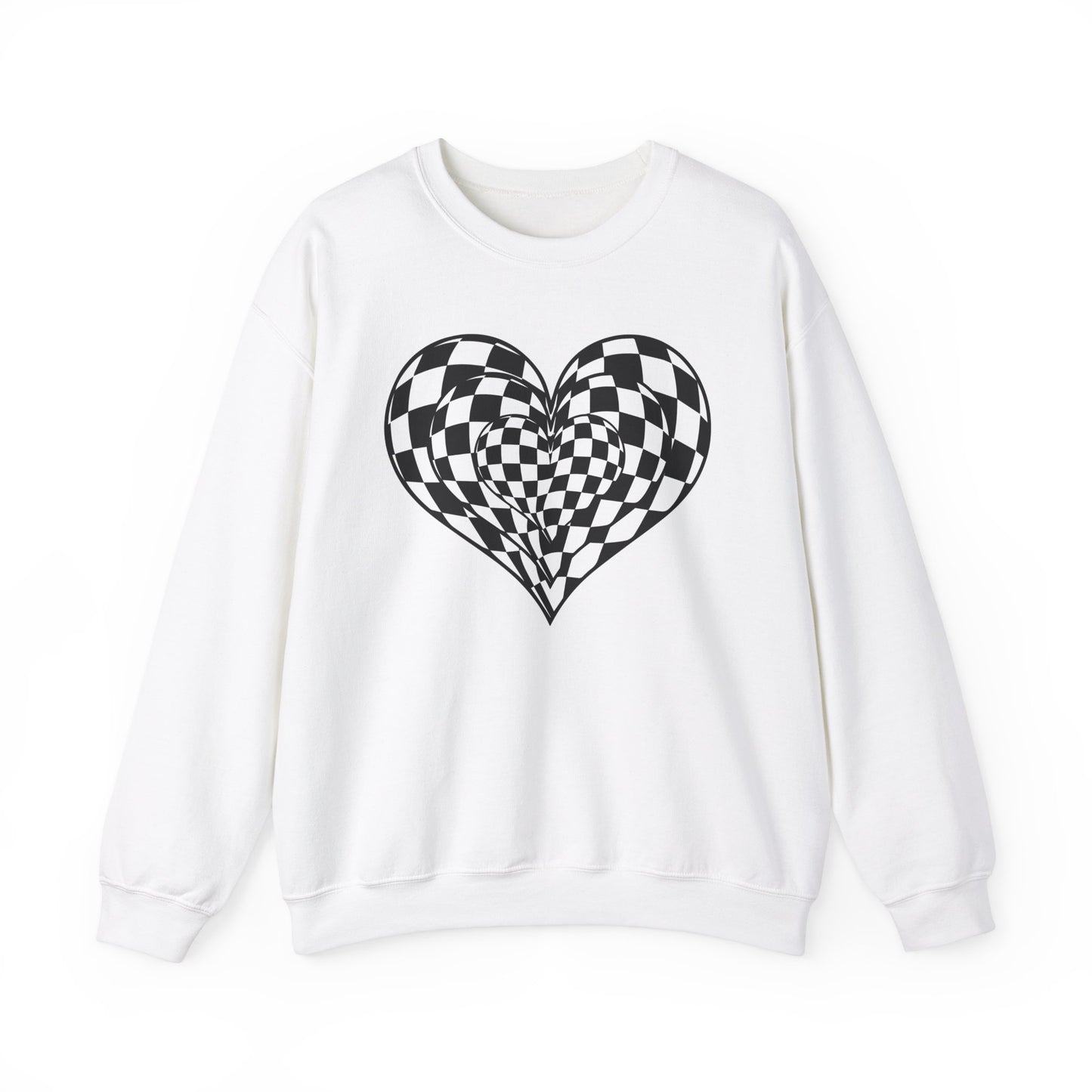 Checkered Heart Sweatshirt