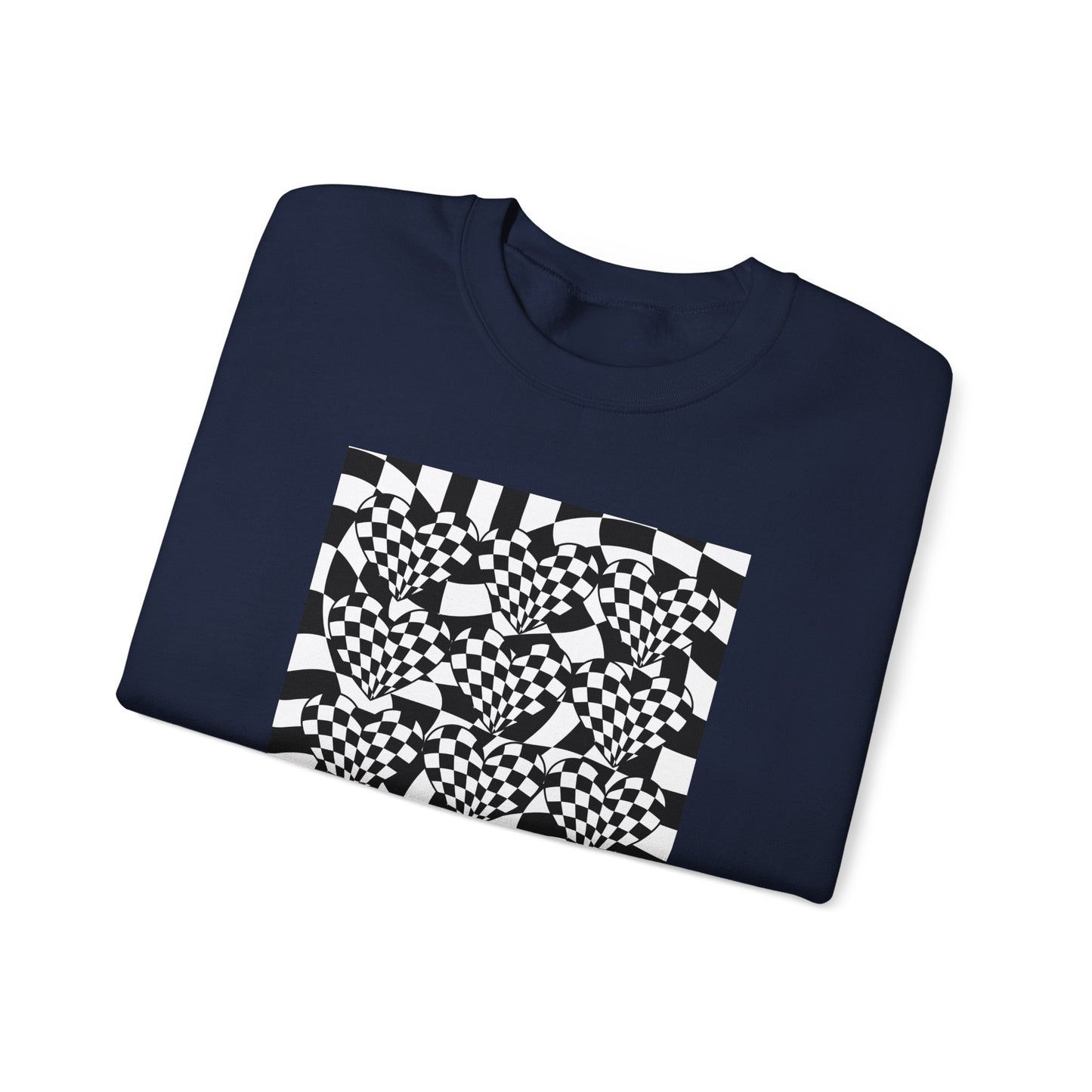 Checkered Hearts on Checker Board