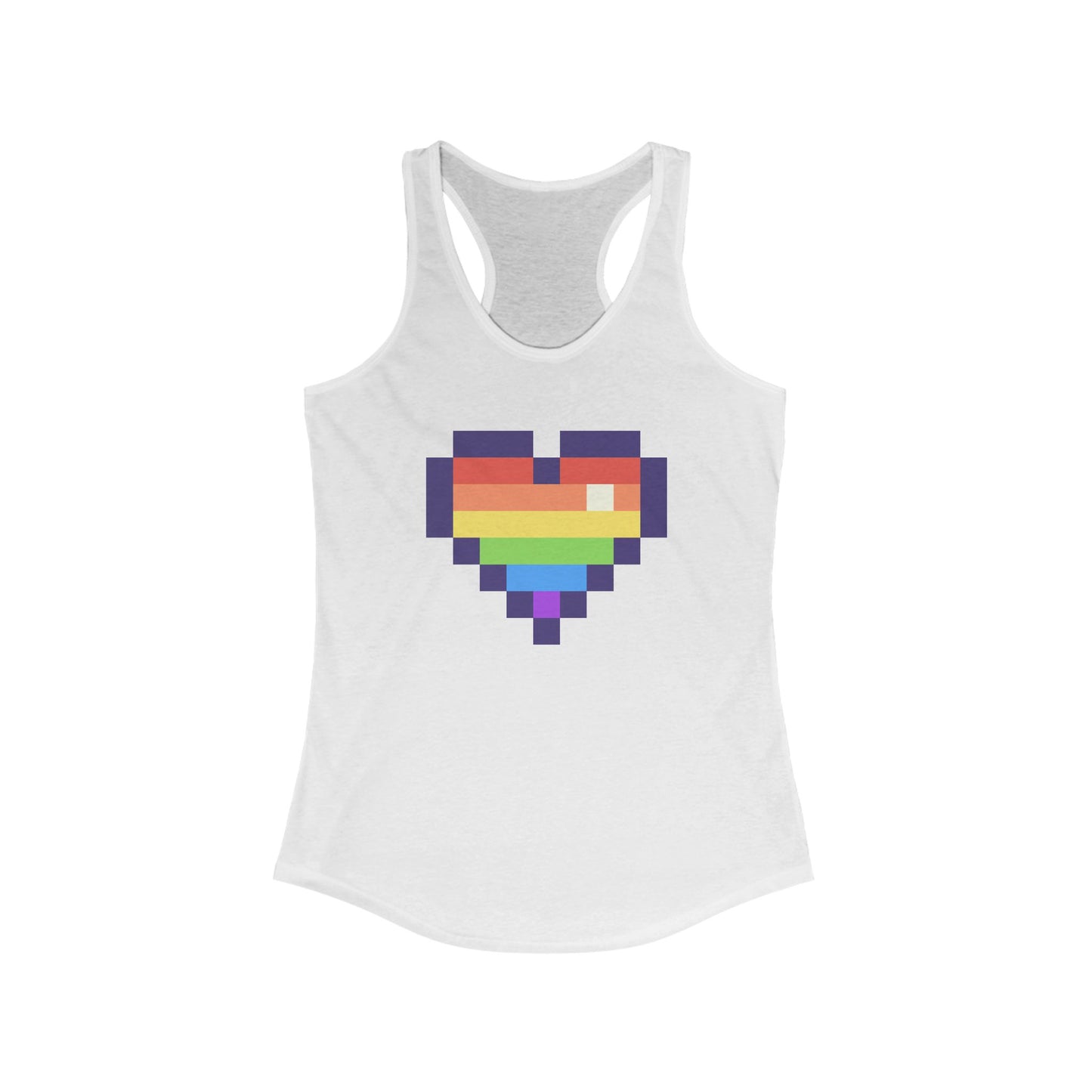 Pride Pixel Heart Racerback Tank Top