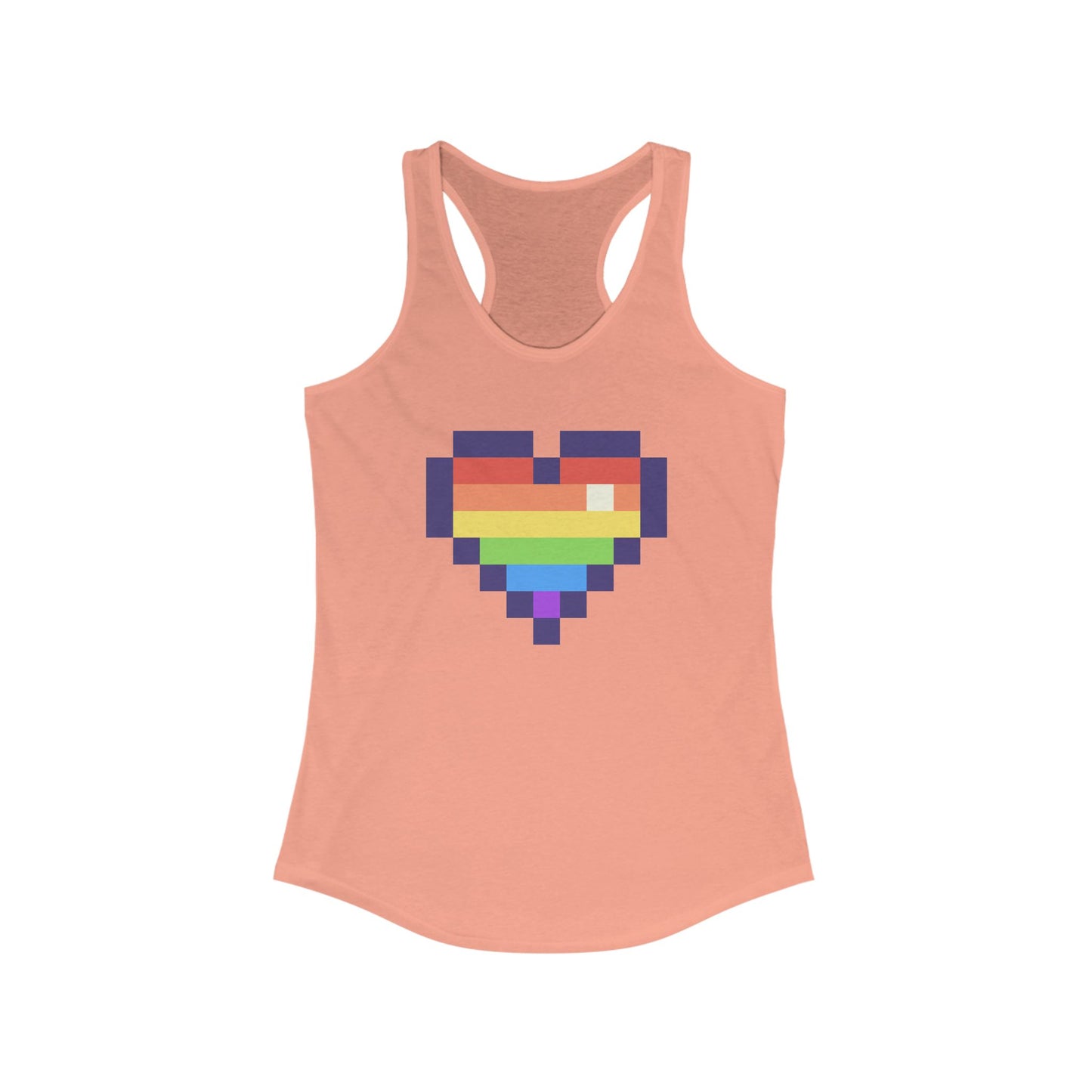 Pride Pixel Heart Racerback Tank Top