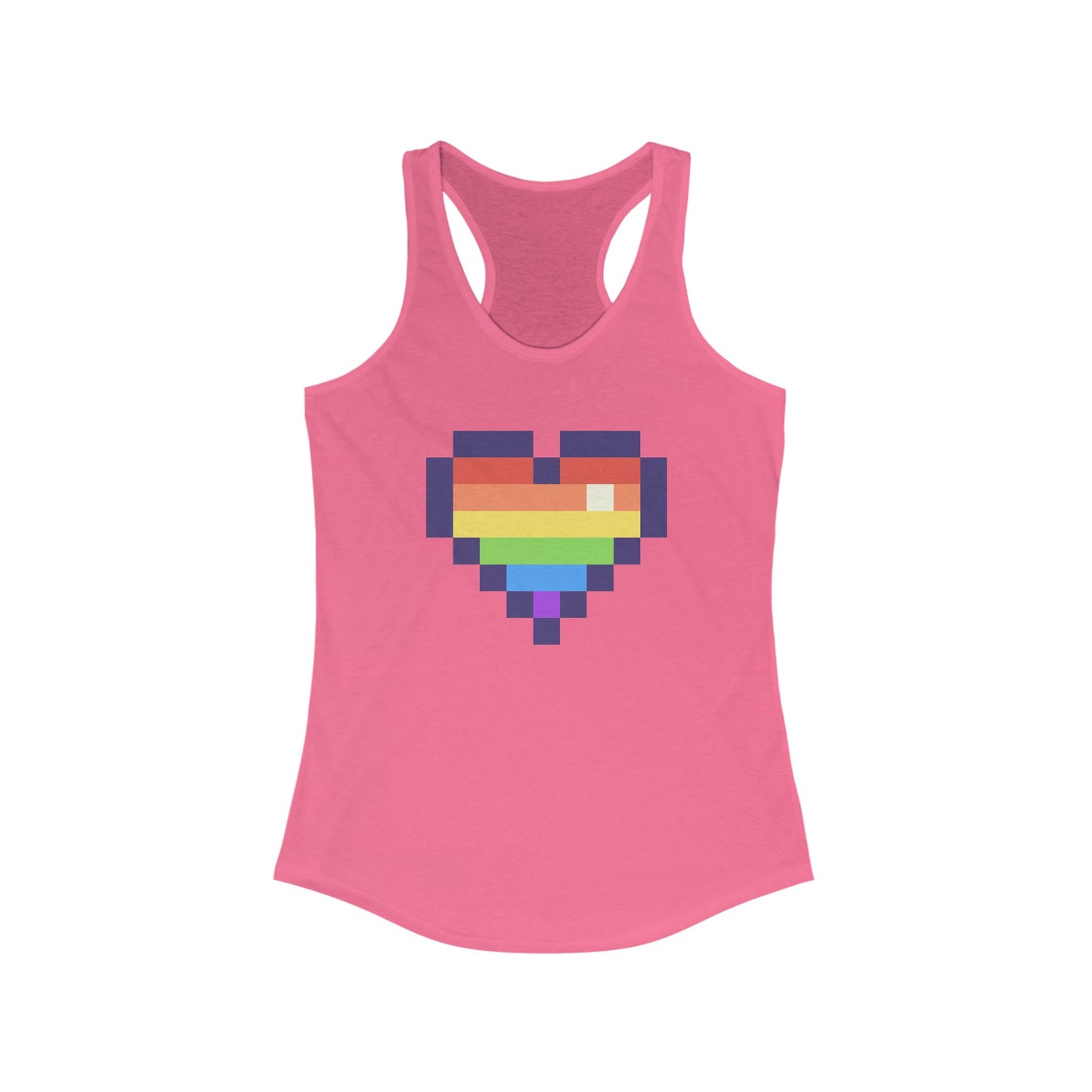 Pride Pixel Heart Racerback Tank Top