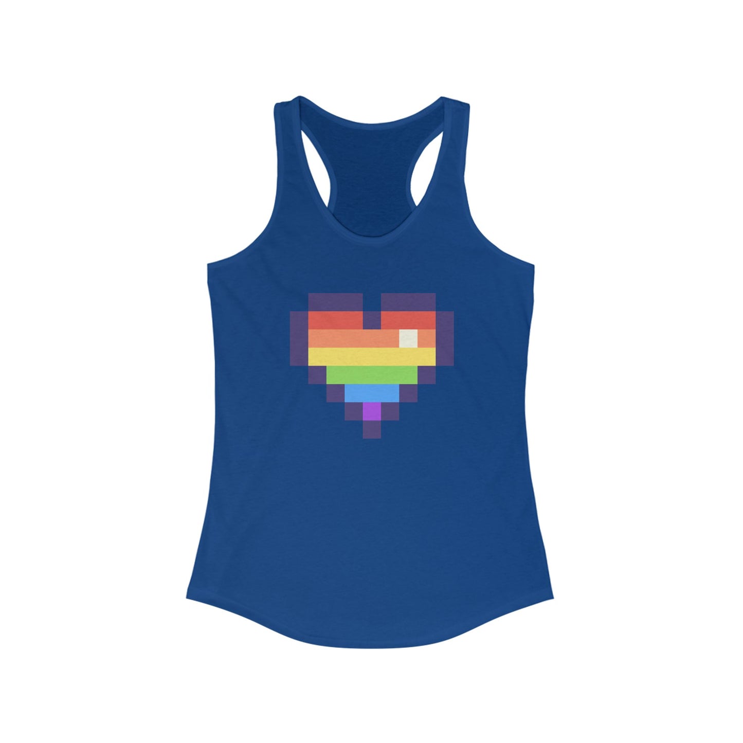 Pride Pixel Heart Racerback Tank Top
