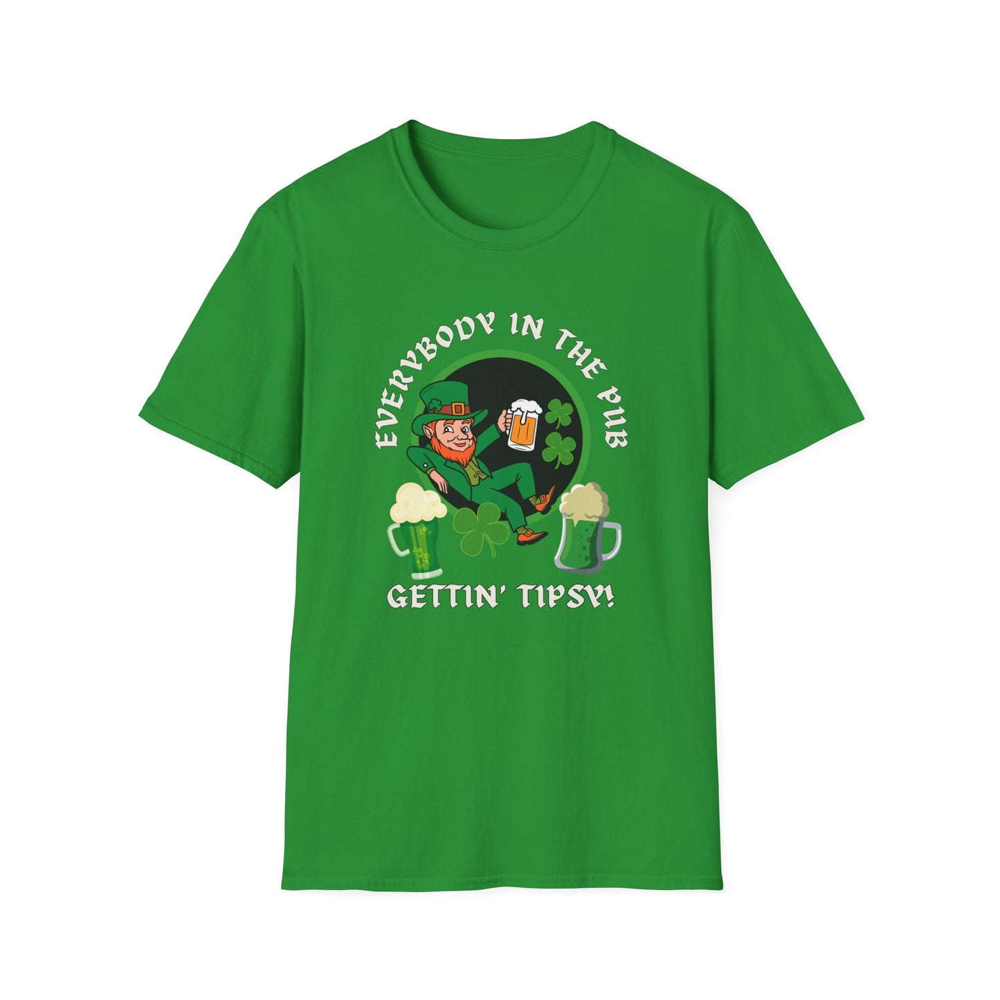 Everybody In The Pub Gettin' Tipsy! Leprechaun & Beers Tee