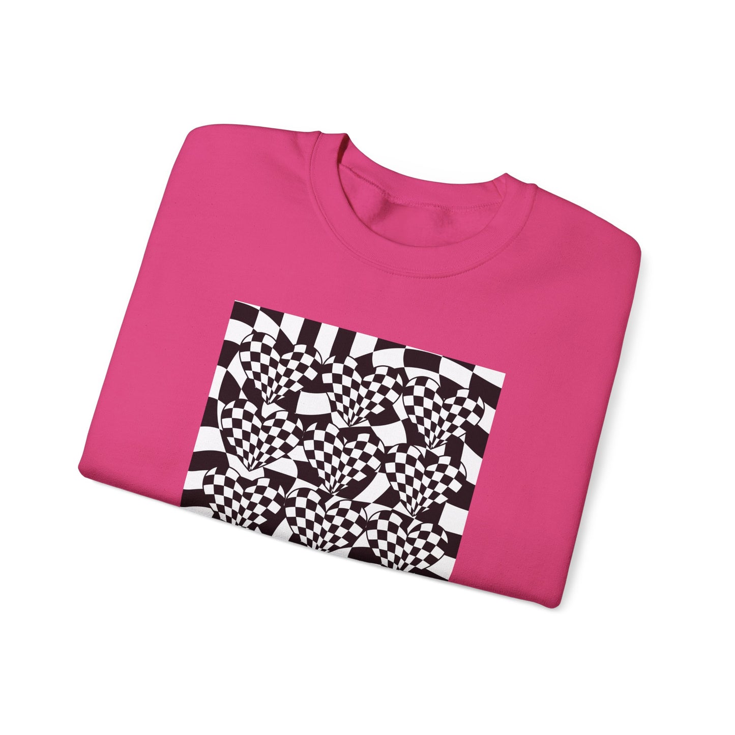 Checkered Hearts on Checker Board