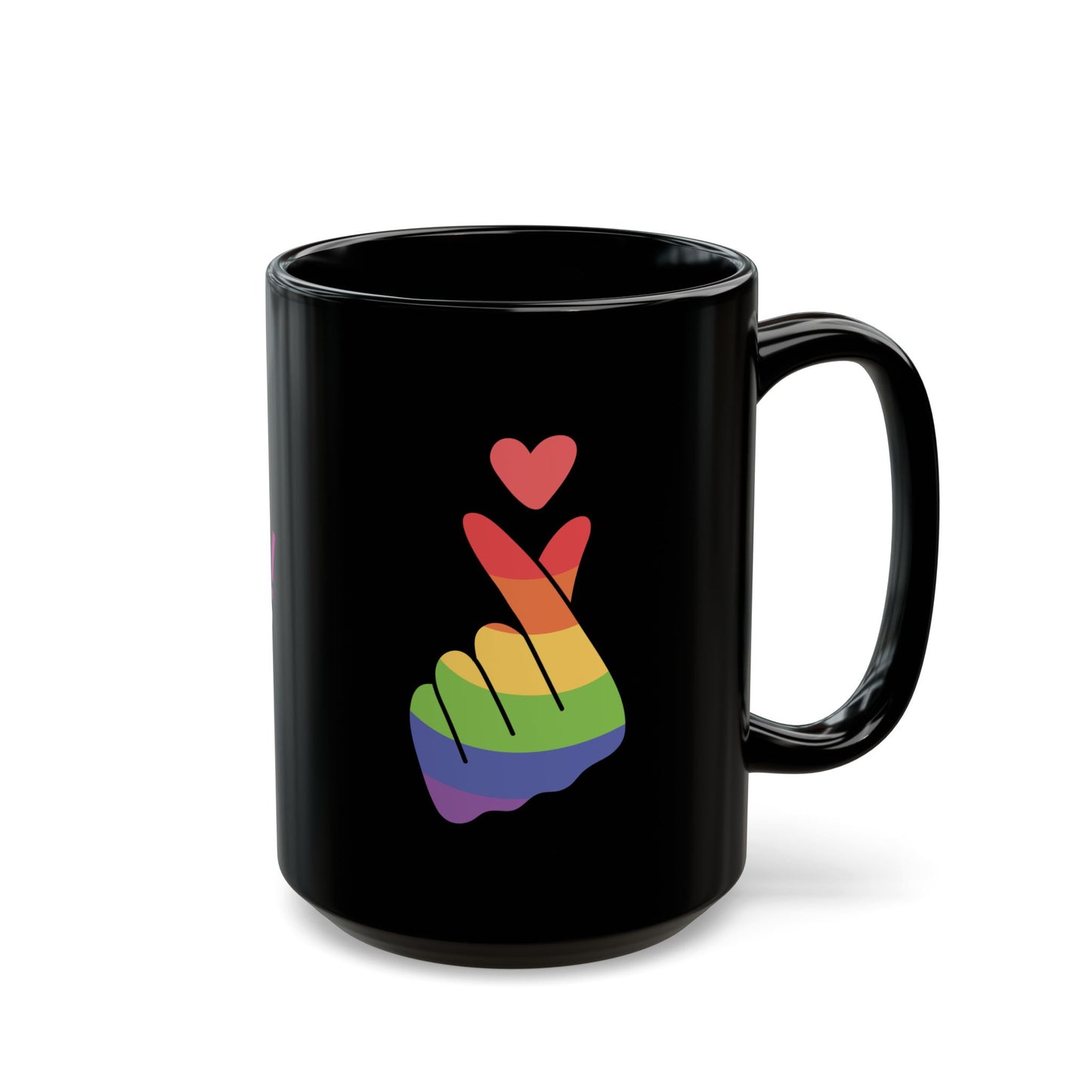 Love Wins / LGBTQ / Black 15oz Ceramic Mug