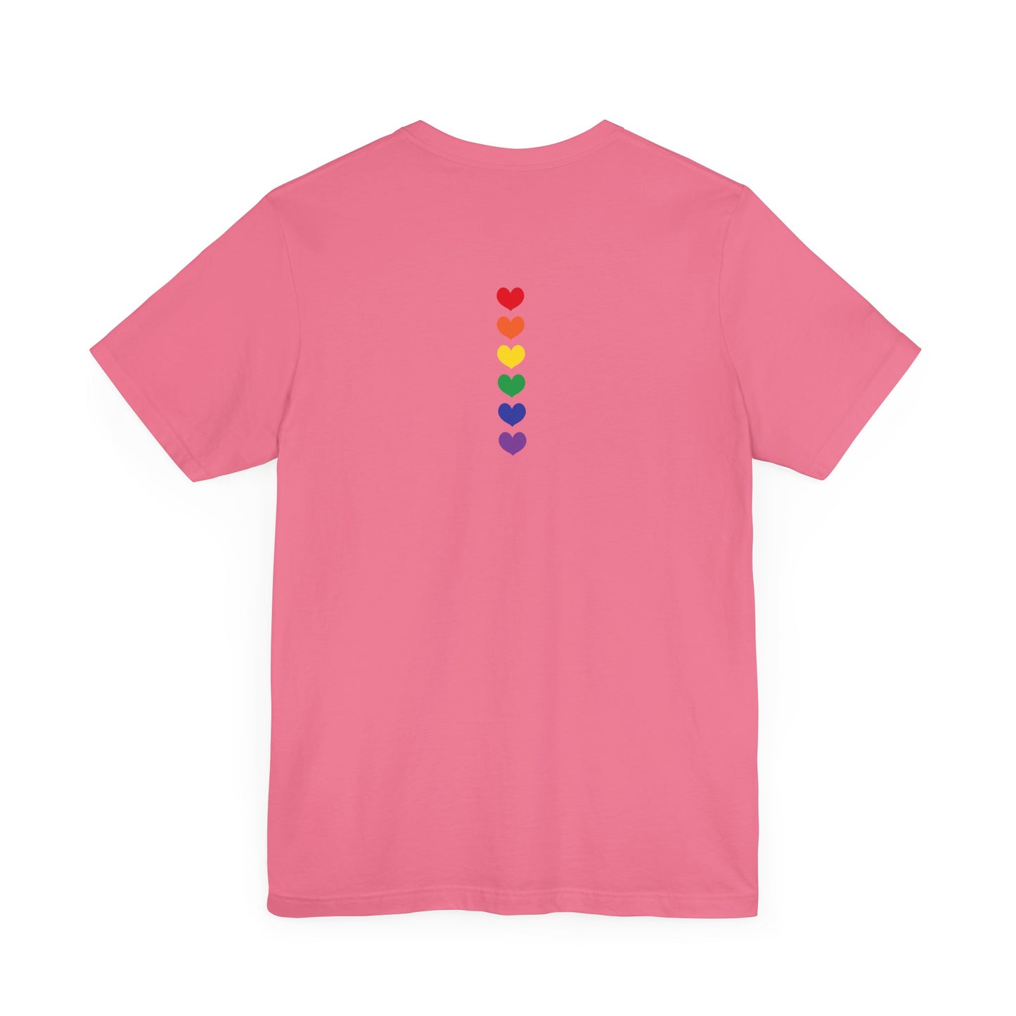 LGBTQ Pride Shirt - Front and Back Designs - Finger Heart Rainbow Colors