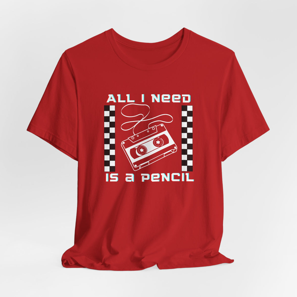 All I Need Is a Pencil Cassette Tape Graphic Tee