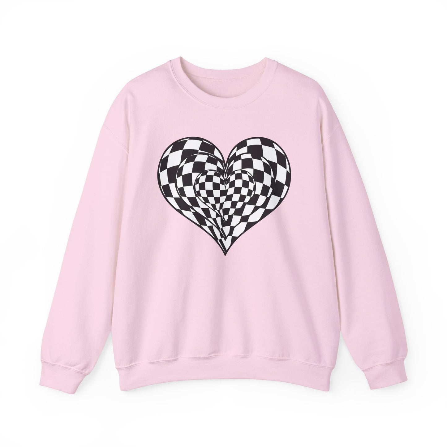 Checkered Heart  Sweatshirt