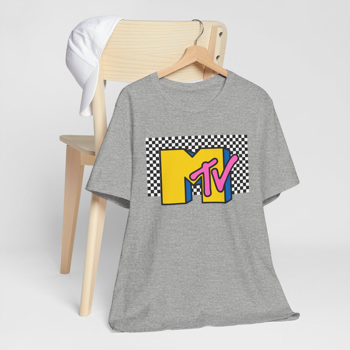 MTV Retro Logo Tee — 90s Checkerboard Vintage Music T-Shirt