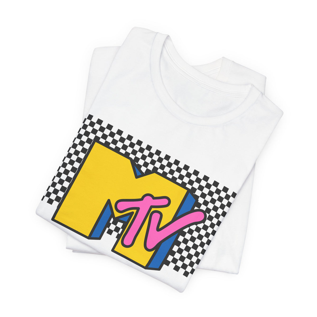 MTV Retro Logo Tee — 90s Checkerboard Vintage Music T-Shirt