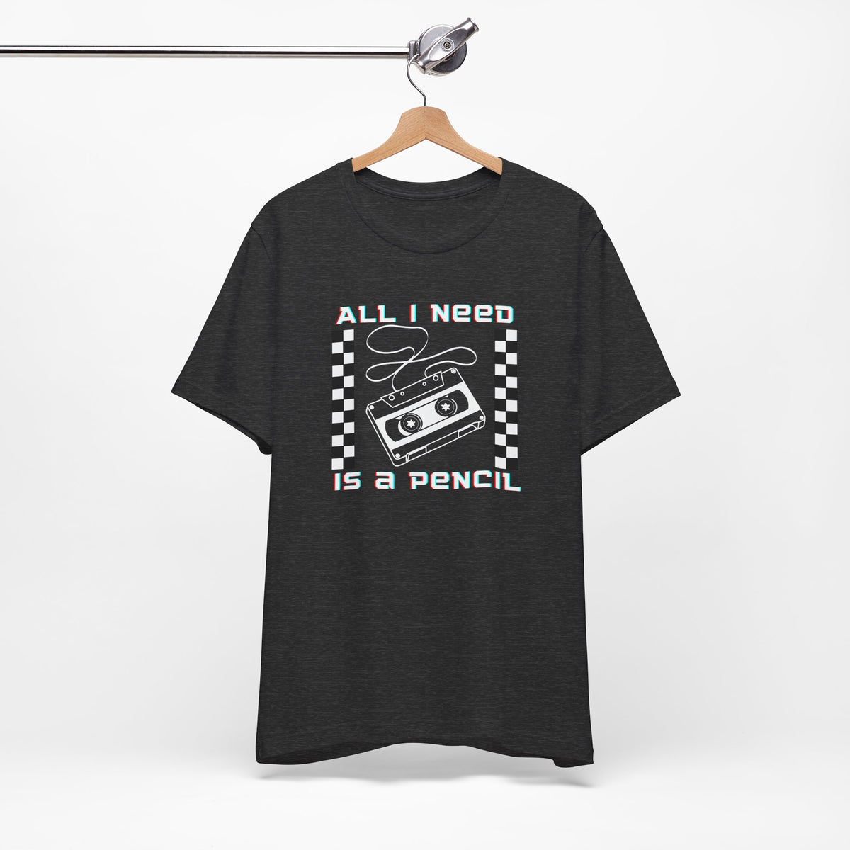 All I Need Is a Pencil Cassette Tape Graphic Tee