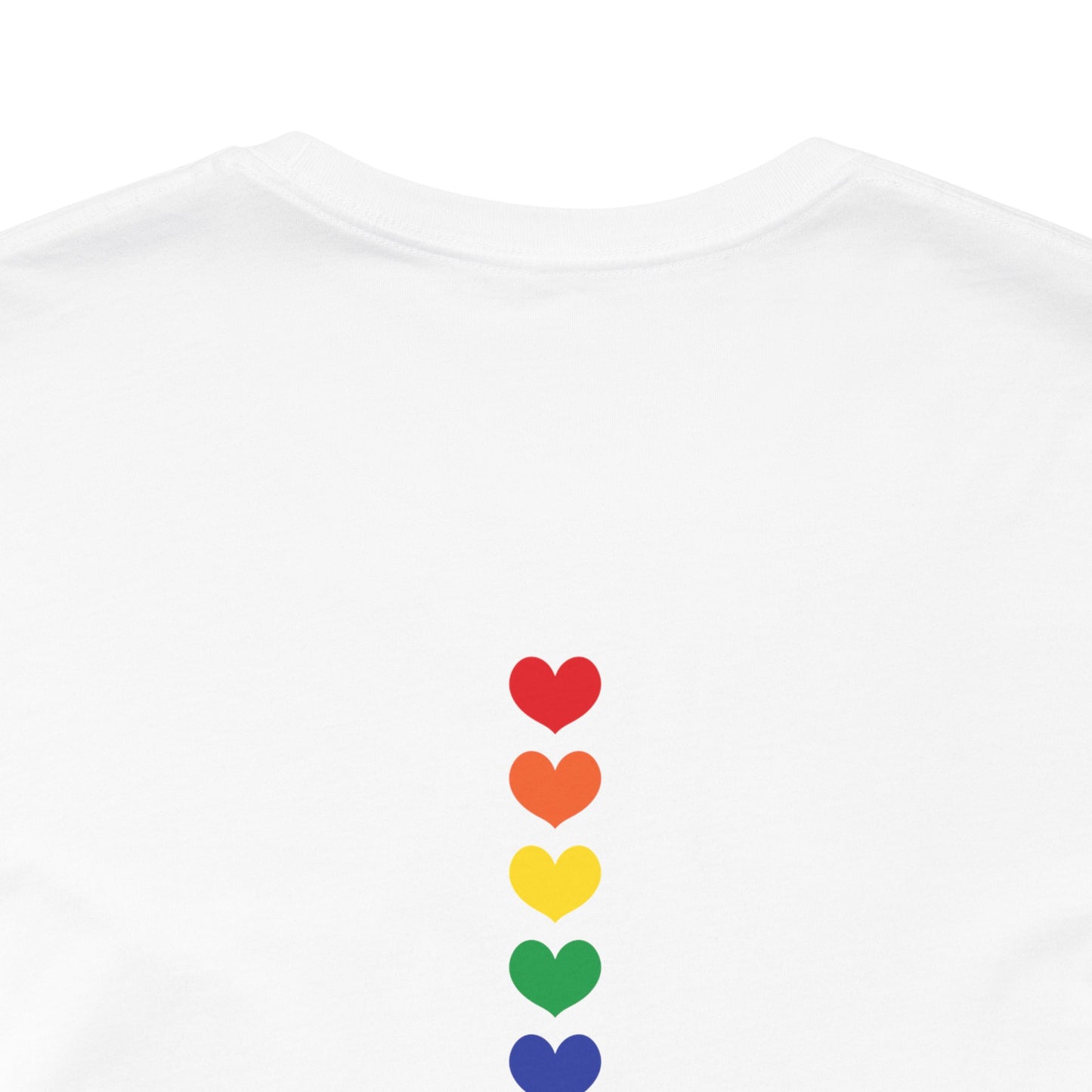 LGBTQ Pride Shirt - Front and Back Designs - Finger Heart Rainbow Colors