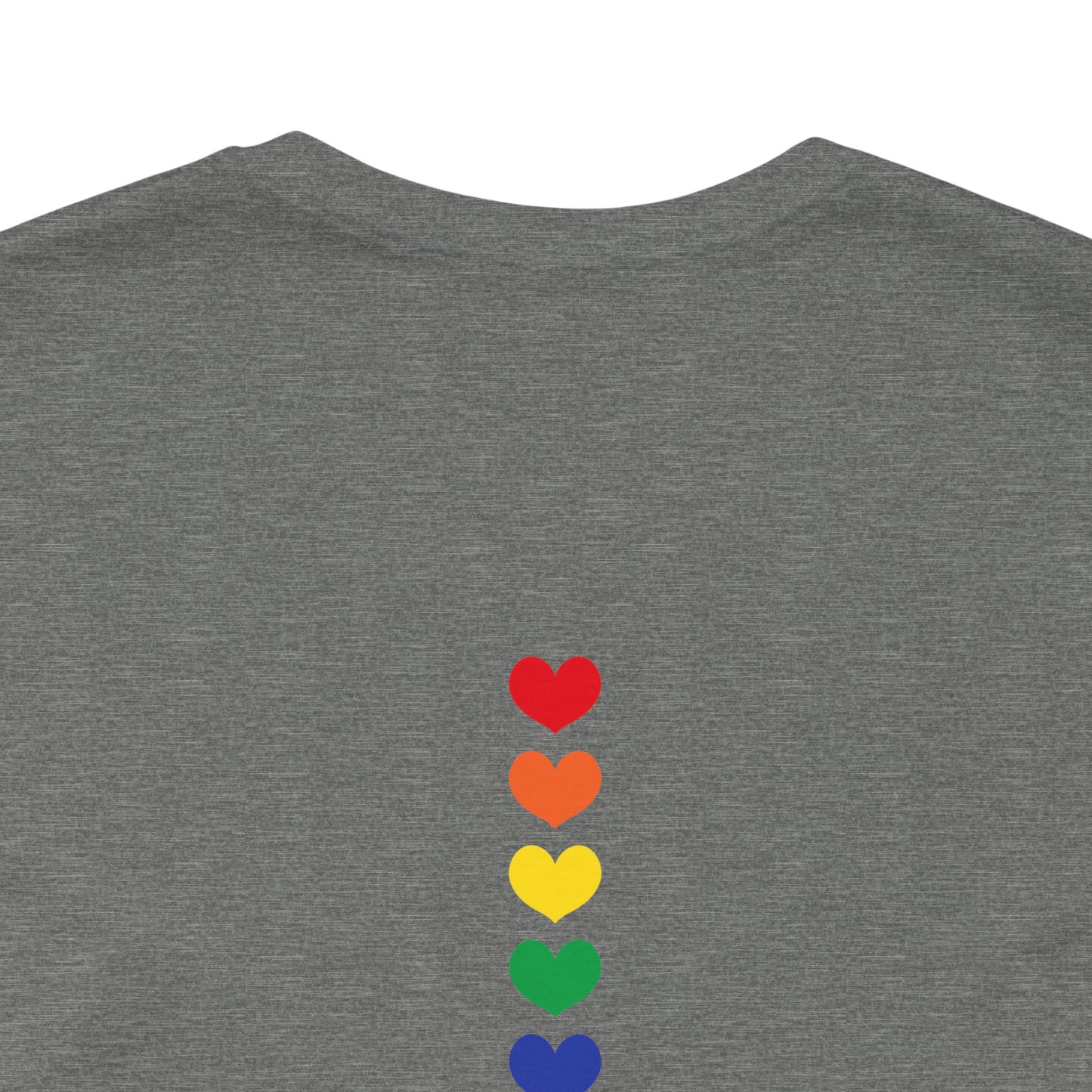 LGBTQ Pride Shirt - Front and Back Designs - Finger Heart Rainbow Colors