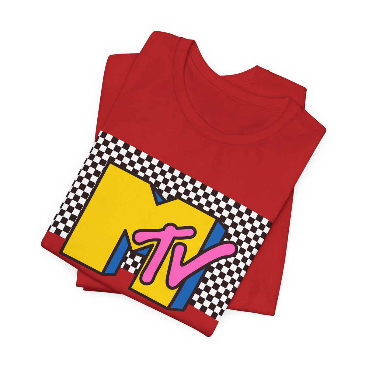 MTV Retro Logo Tee — 90s Checkerboard Vintage Music T-Shirt