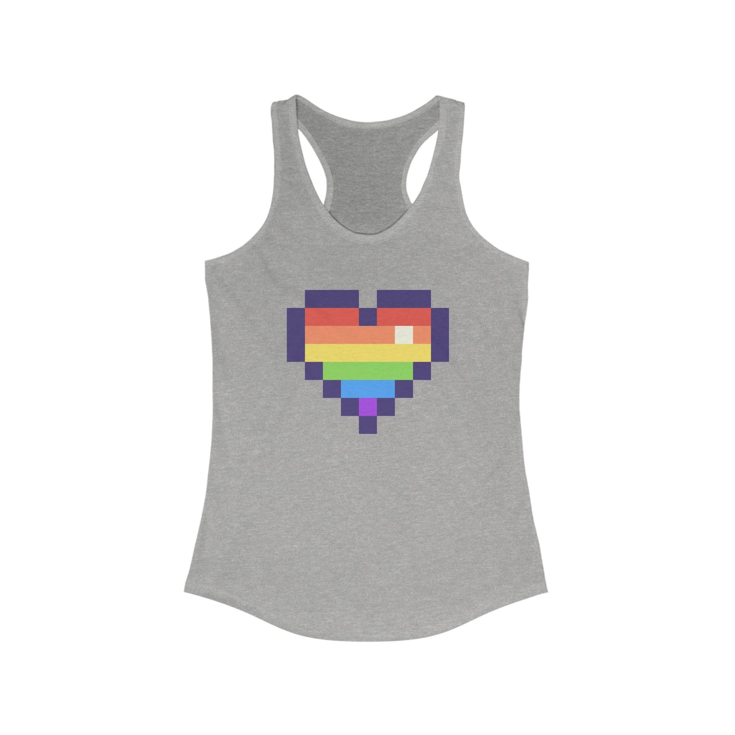 Pride Pixel Heart Racerback Tank Top