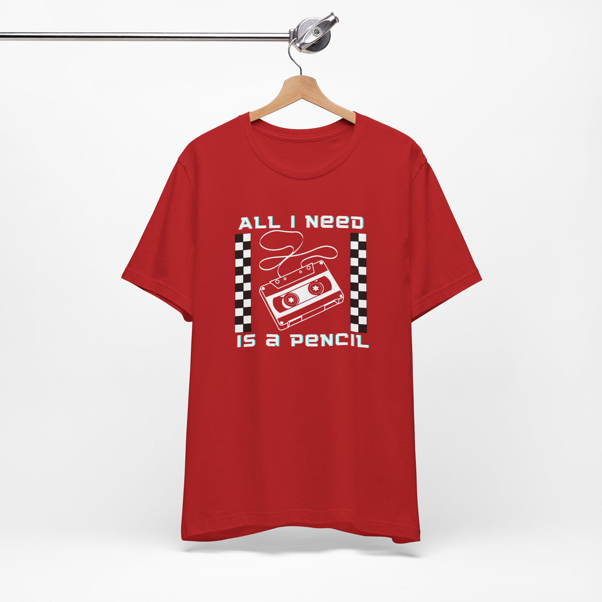 All I Need Is a Pencil Cassette Tape Graphic Tee
