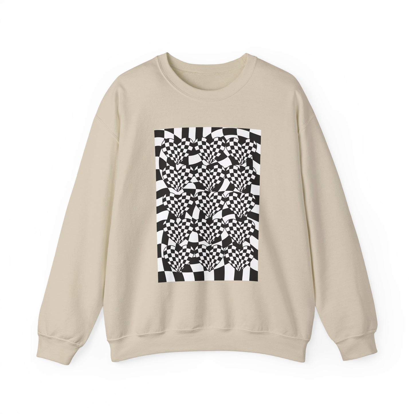 Checkered Hearts on Checker Board