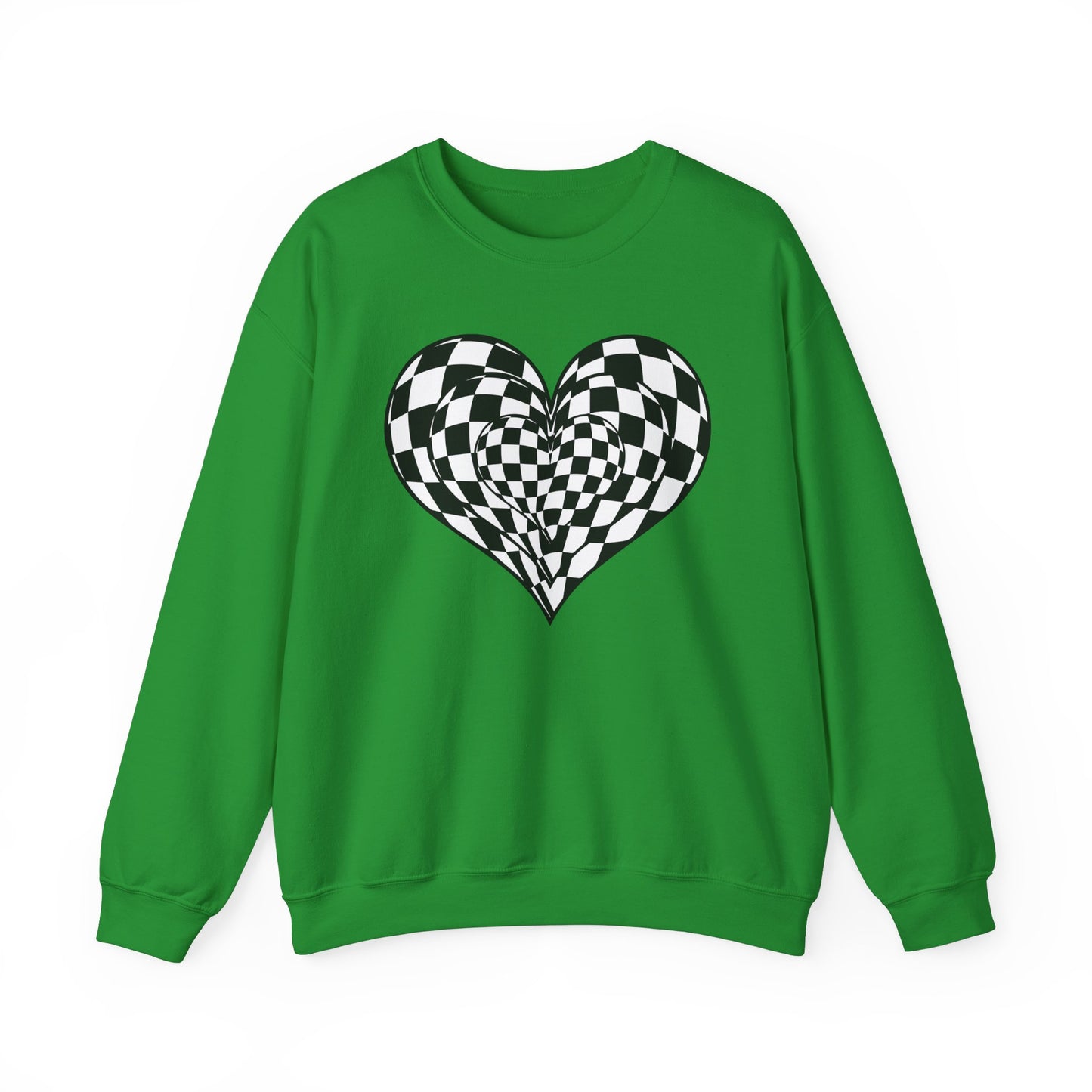 Checkered Heart  Sweatshirt