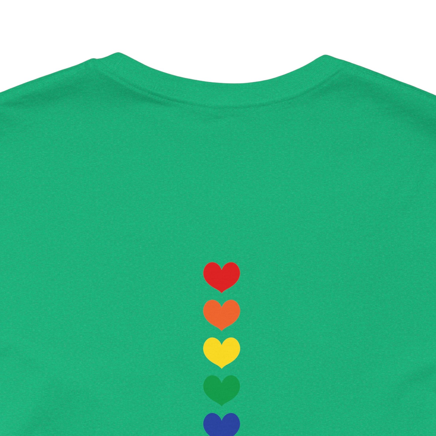 LGBTQ Pride Shirt - Front and Back Designs - Finger Heart Rainbow Colors