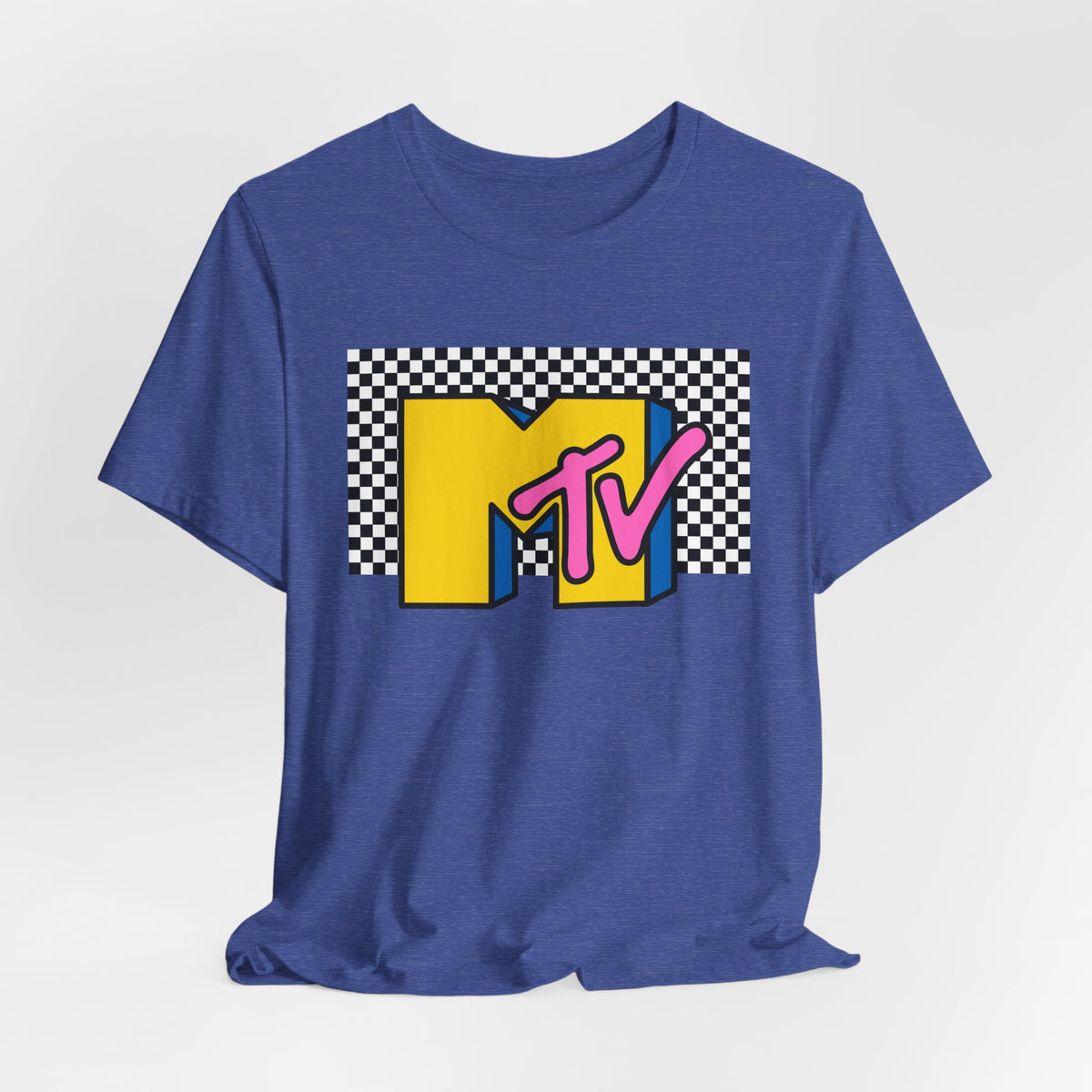 MTV Retro Logo Tee — 90s Checkerboard Vintage Music T-Shirt
