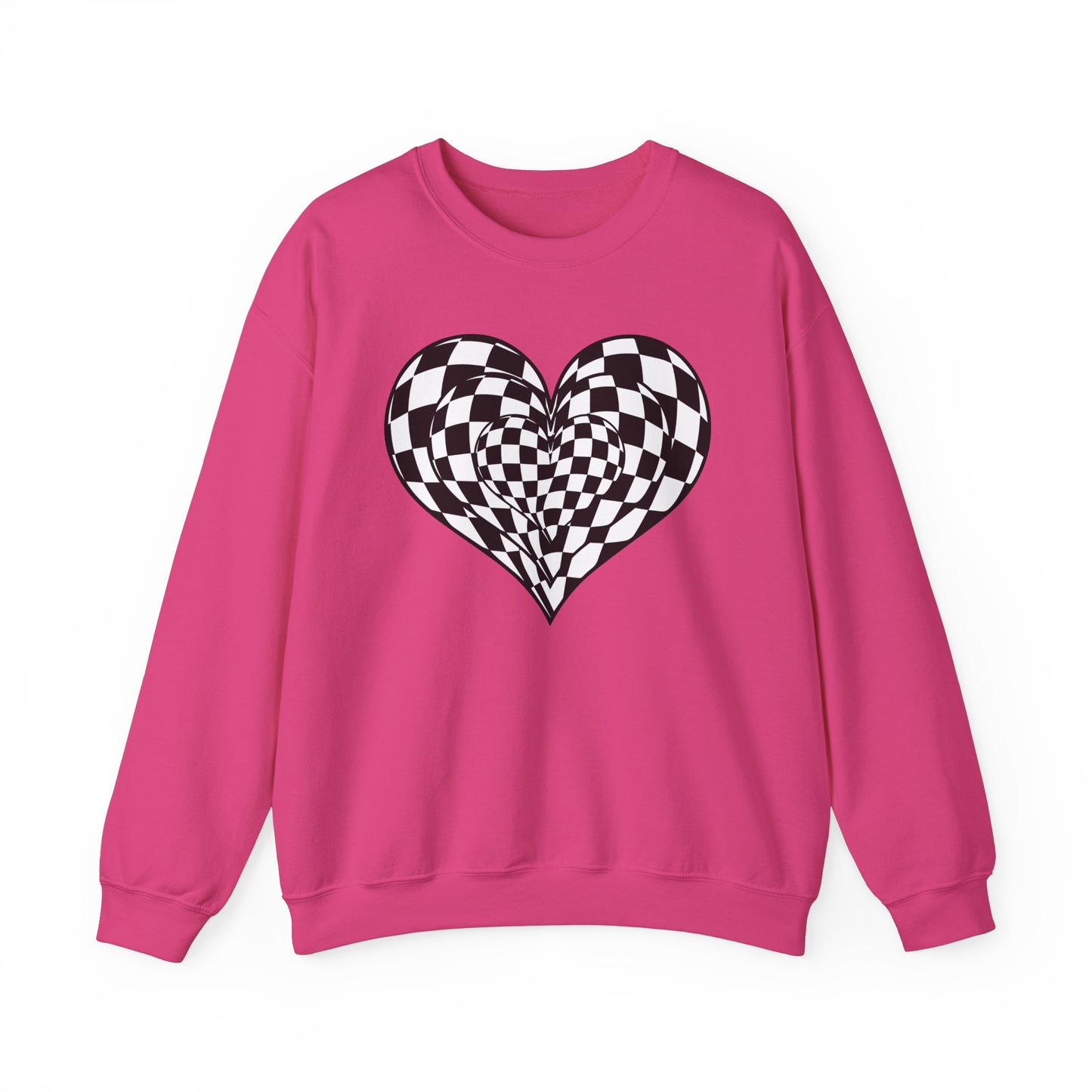Checkered Heart  Sweatshirt