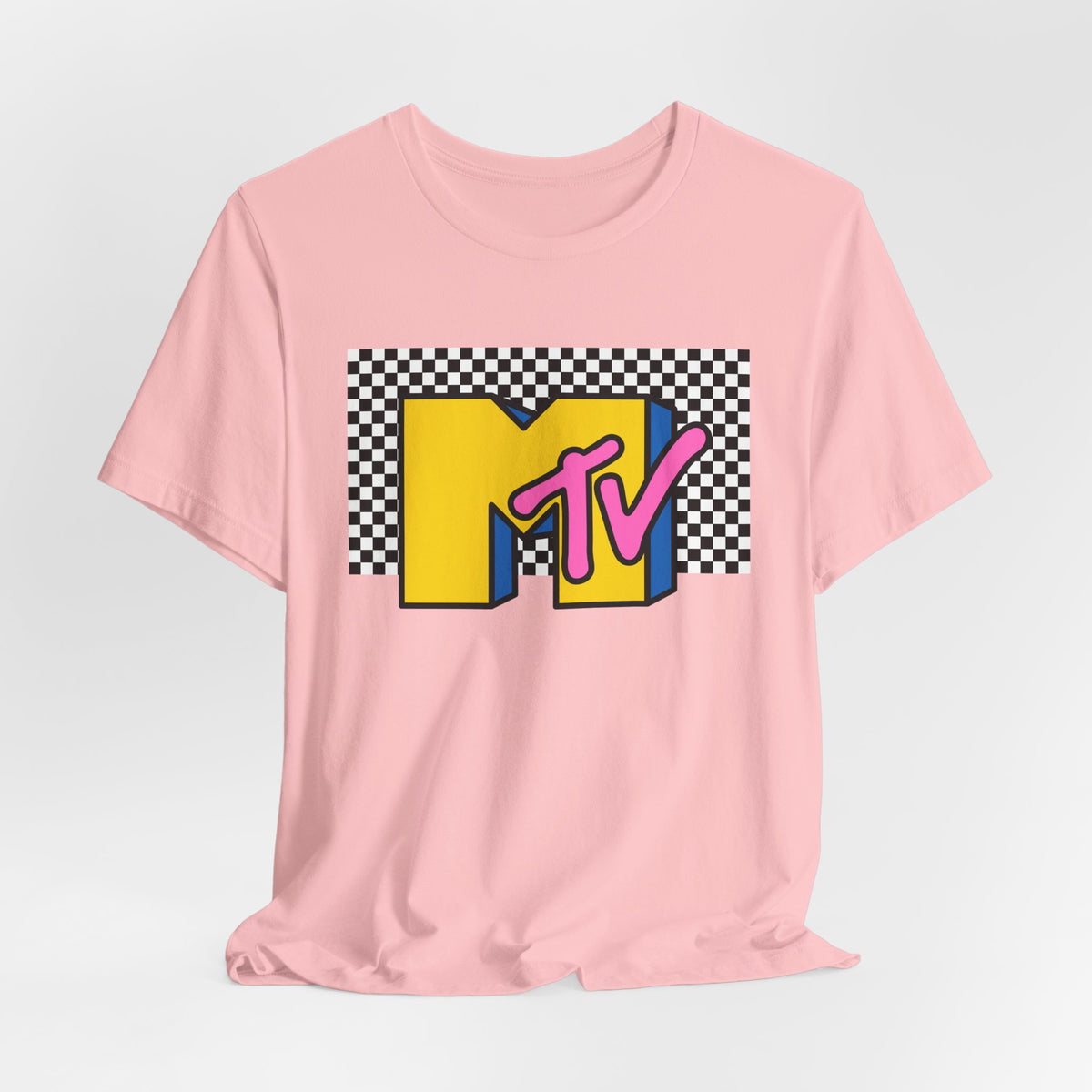 MTV Retro Logo Tee — 90s Checkerboard Vintage Music T-Shirt