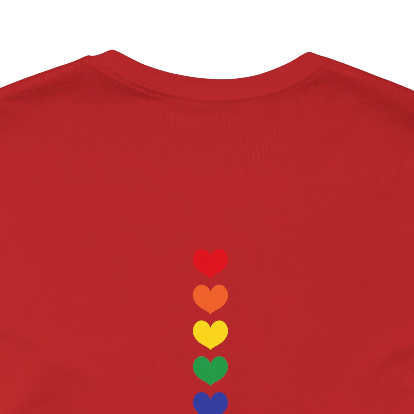 LGBTQ Pride Shirt - Front and Back Designs - Finger Heart Rainbow Colors