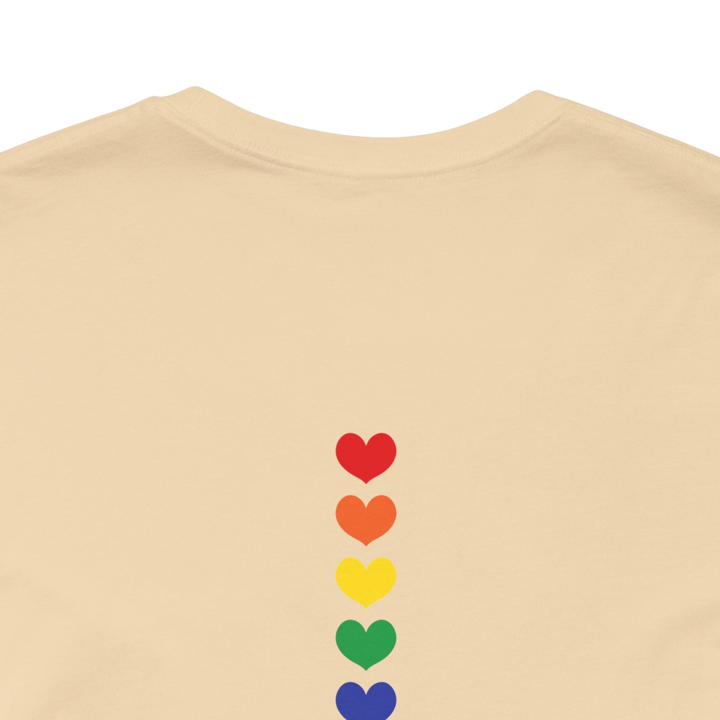 LGBTQ Pride Shirt - Front and Back Designs - Finger Heart Rainbow Colors