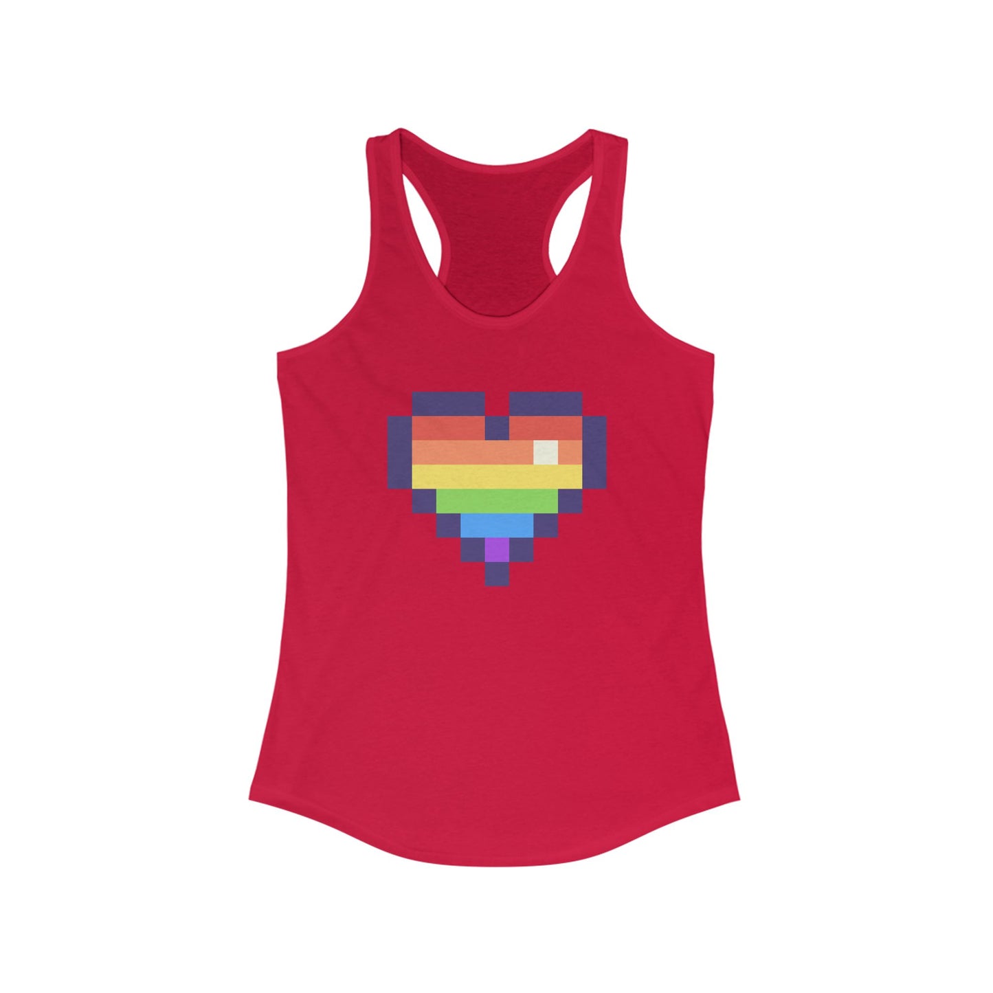 Pride Pixel Heart Racerback Tank Top