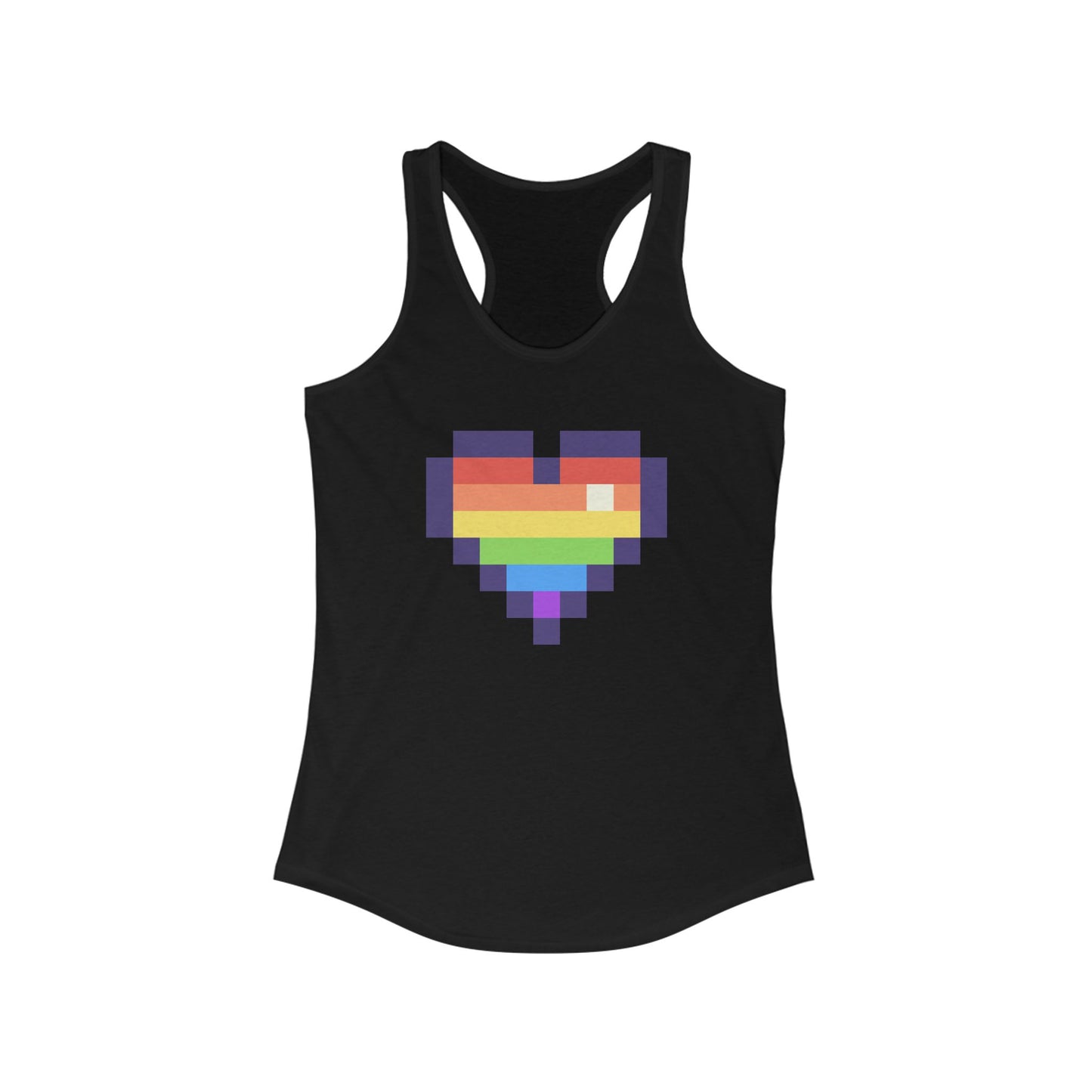 Pride Pixel Heart Racerback Tank Top