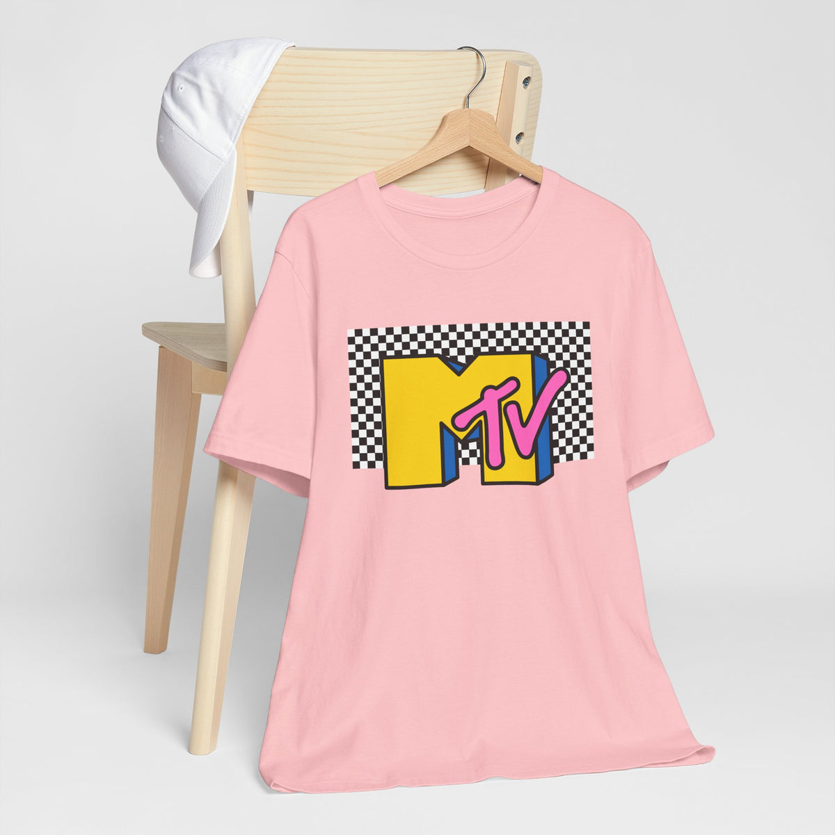 MTV Retro Logo Tee — 90s Checkerboard Vintage Music T-Shirt
