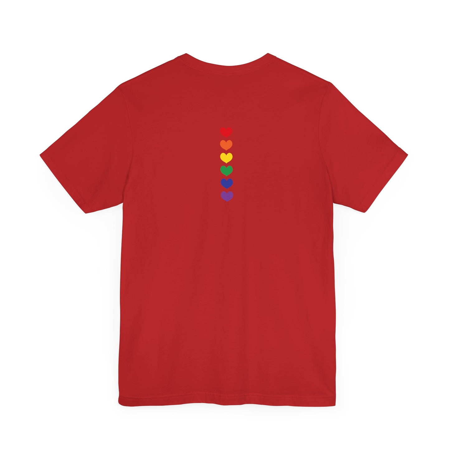 LGBTQ Pride Shirt - Front and Back Designs - Finger Heart Rainbow Colors