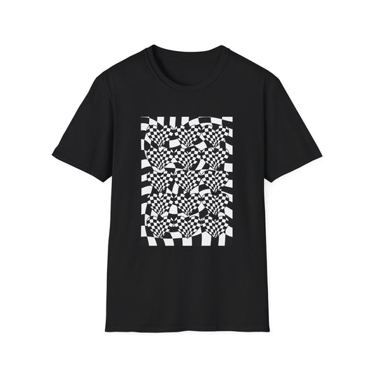 Checkered hearts on Checker Board T-Shirt