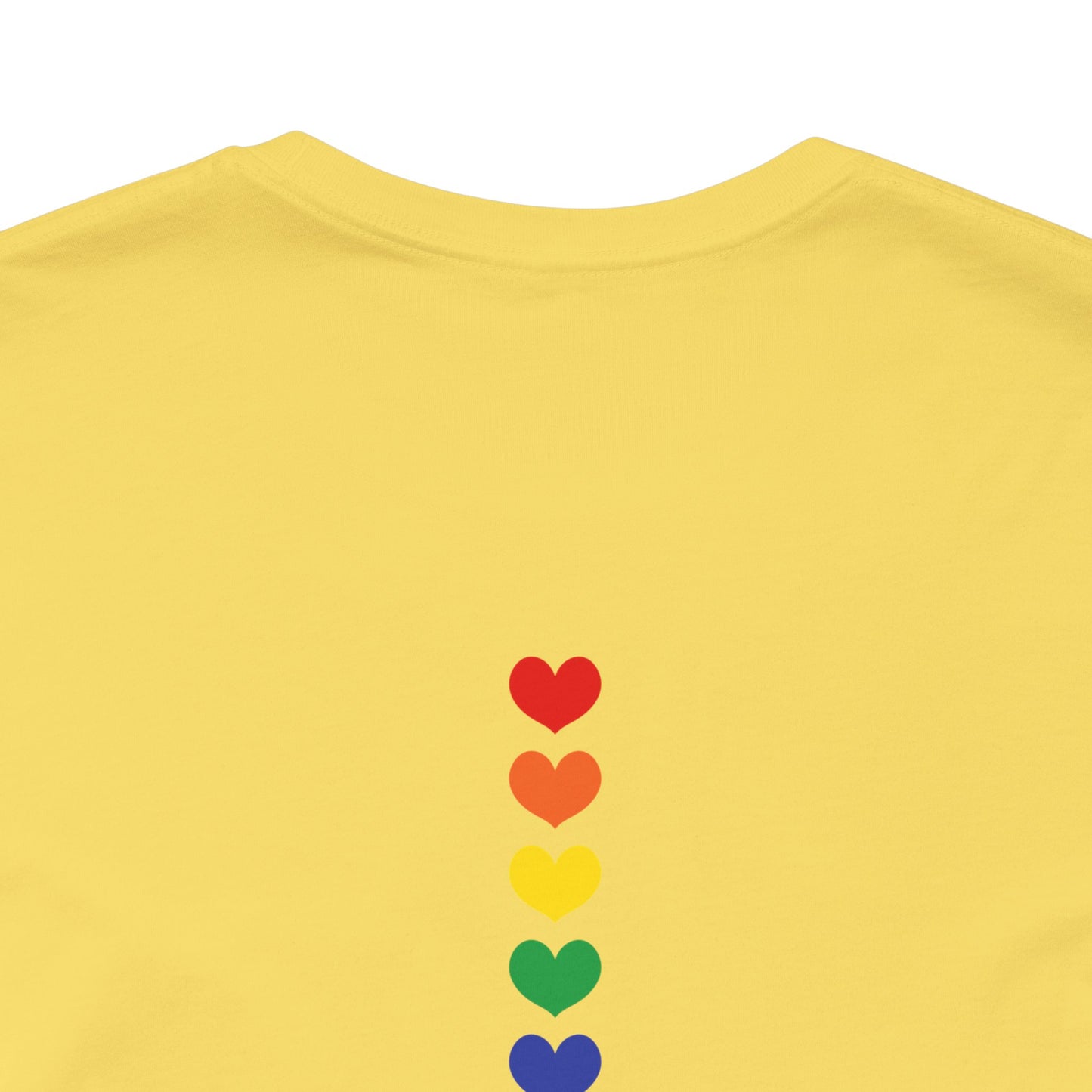 LGBTQ Pride Shirt - Front and Back Designs - Finger Heart Rainbow Colors