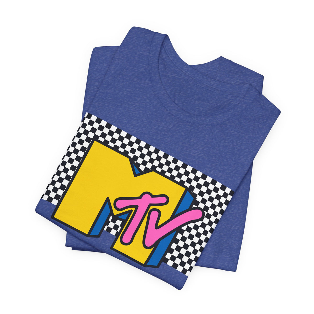 MTV Retro Logo Tee — 90s Checkerboard Vintage Music T-Shirt