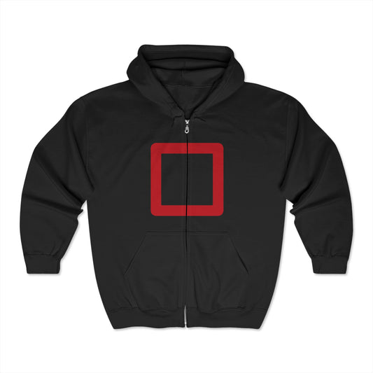 Square Full Zip Hooded Sweatshirt