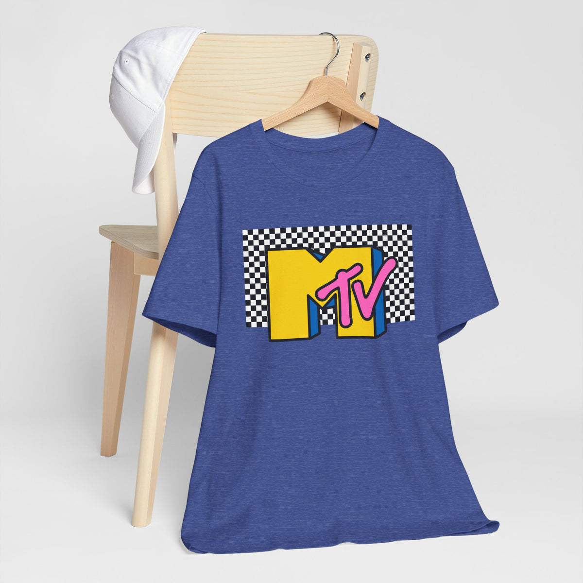 MTV Retro Logo Tee — 90s Checkerboard Vintage Music T-Shirt