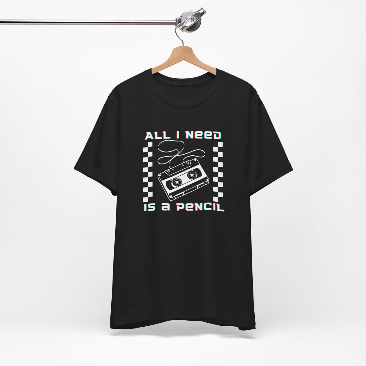 All I Need Is a Pencil Cassette Tape Graphic Tee