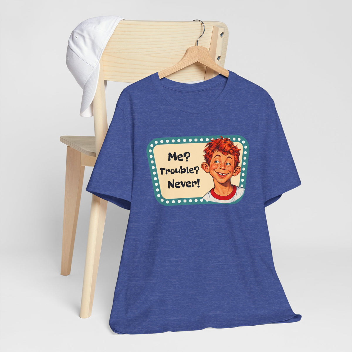 Vintage 'Me? Trouble? Never!' Retro Tee
