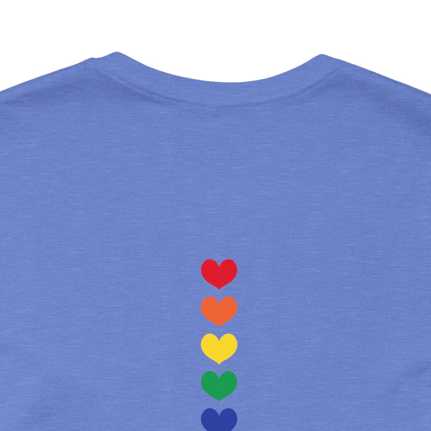 LGBTQ Pride Shirt - Front and Back Designs - Finger Heart Rainbow Colors