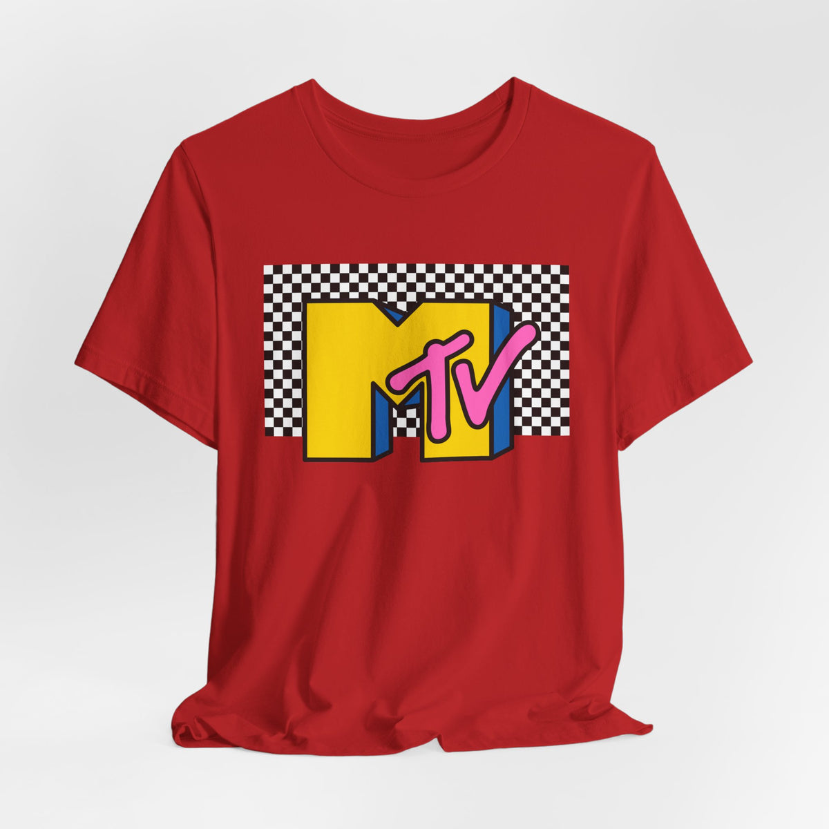 MTV Retro Logo Tee — 90s Checkerboard Vintage Music T-Shirt