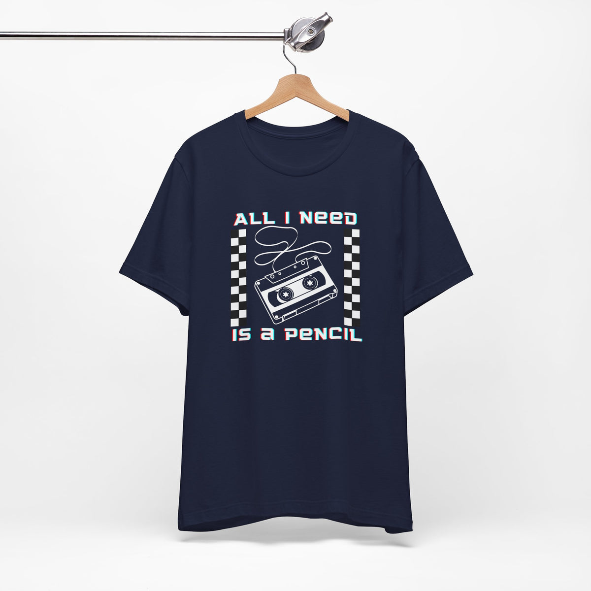 All I Need Is a Pencil Cassette Tape Graphic Tee