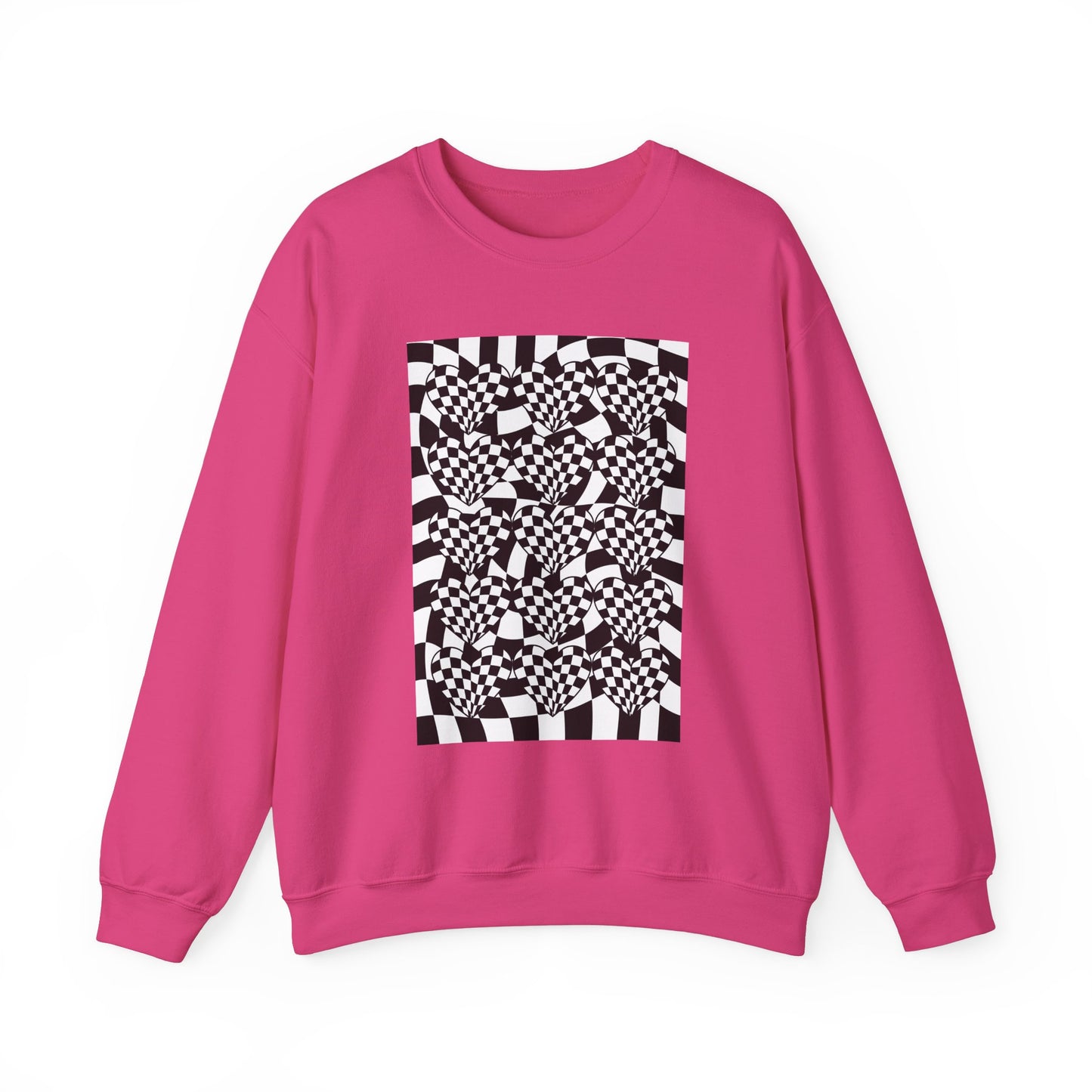 Checkered Hearts on Checker Board
