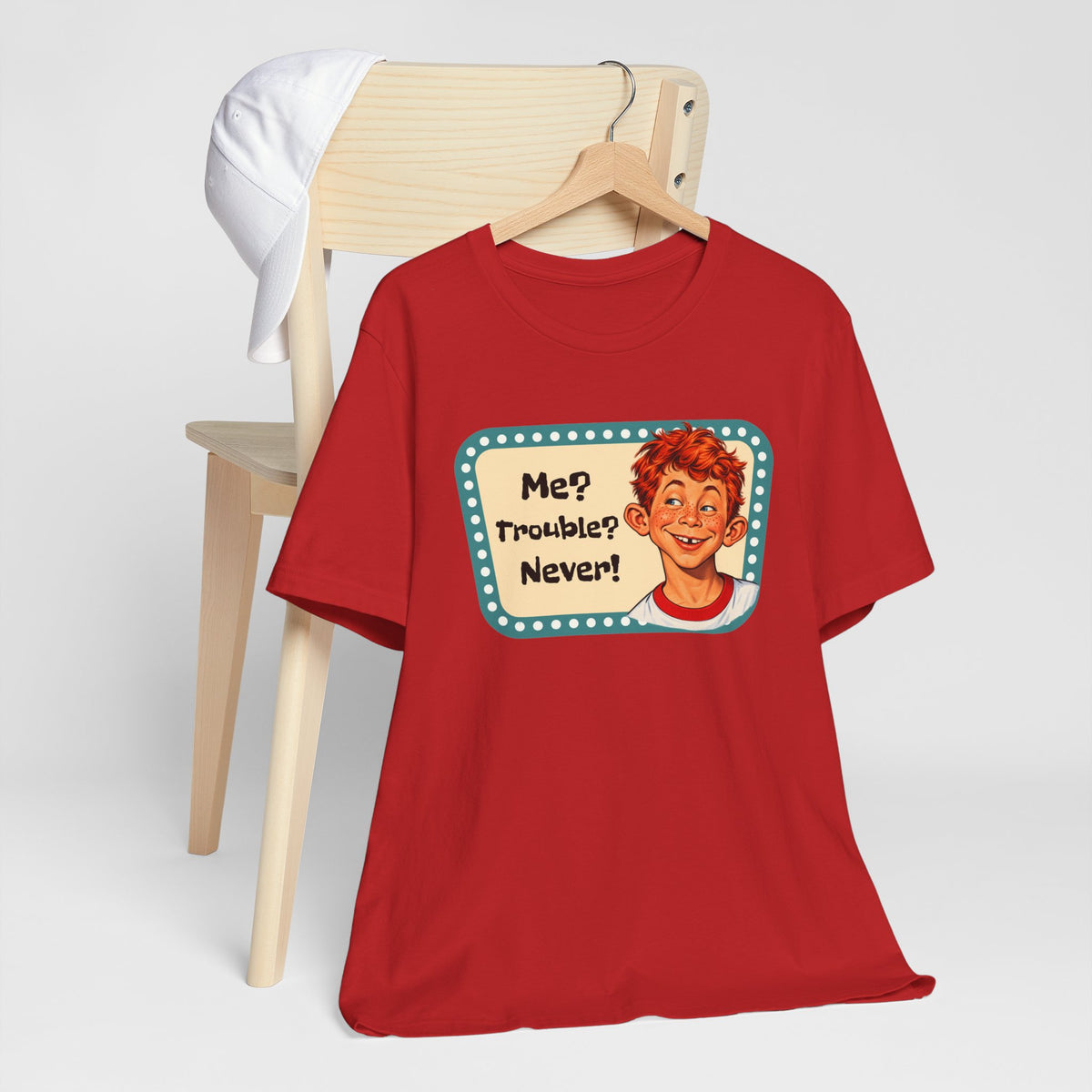Vintage 'Me? Trouble? Never!' Retro Tee
