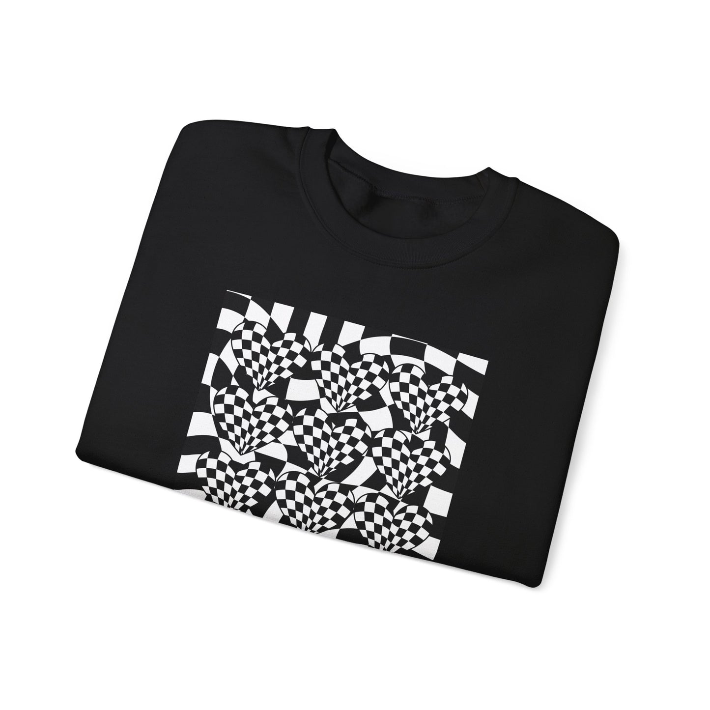 Checkered Hearts on Checker Board