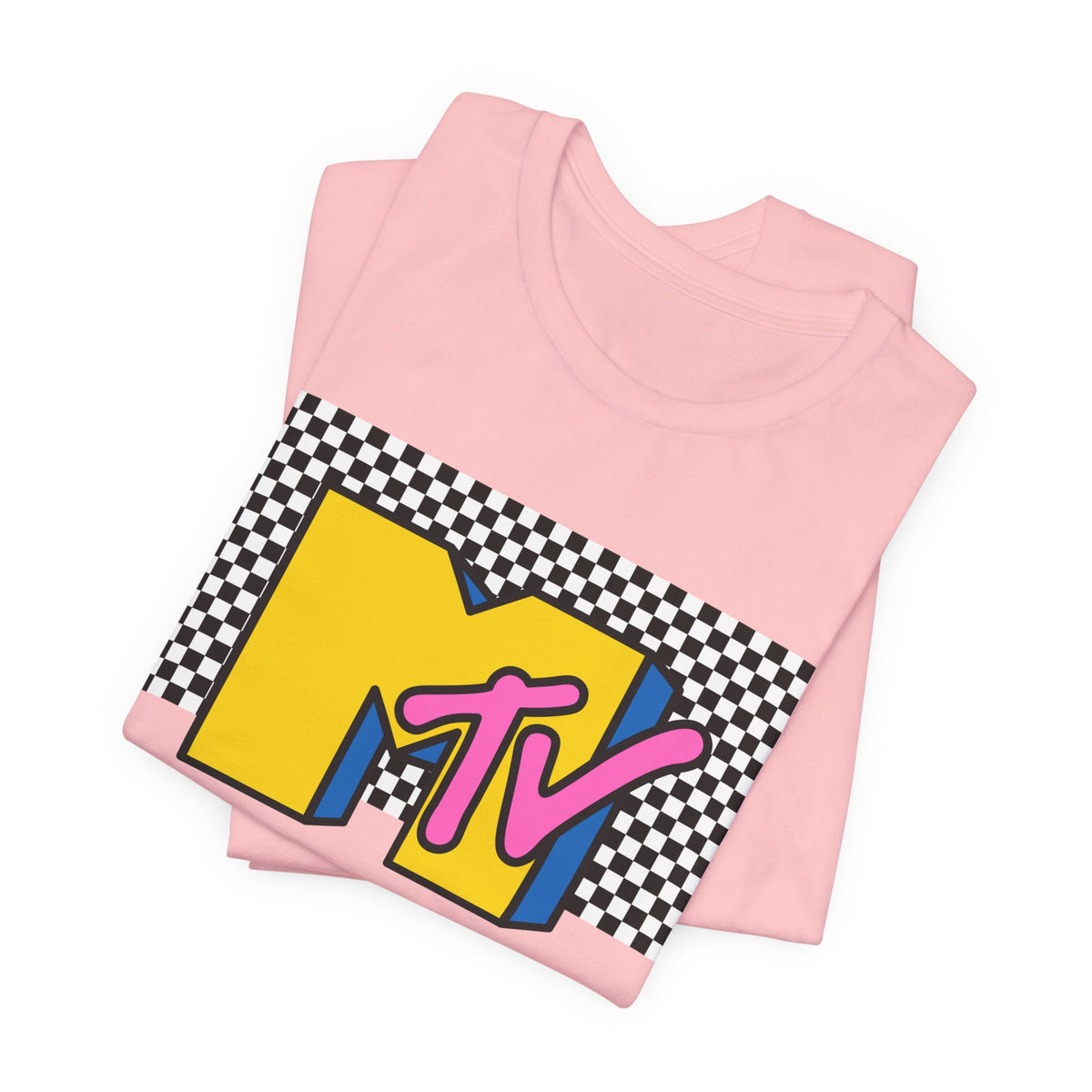 MTV Retro Logo Tee — 90s Checkerboard Vintage Music T-Shirt