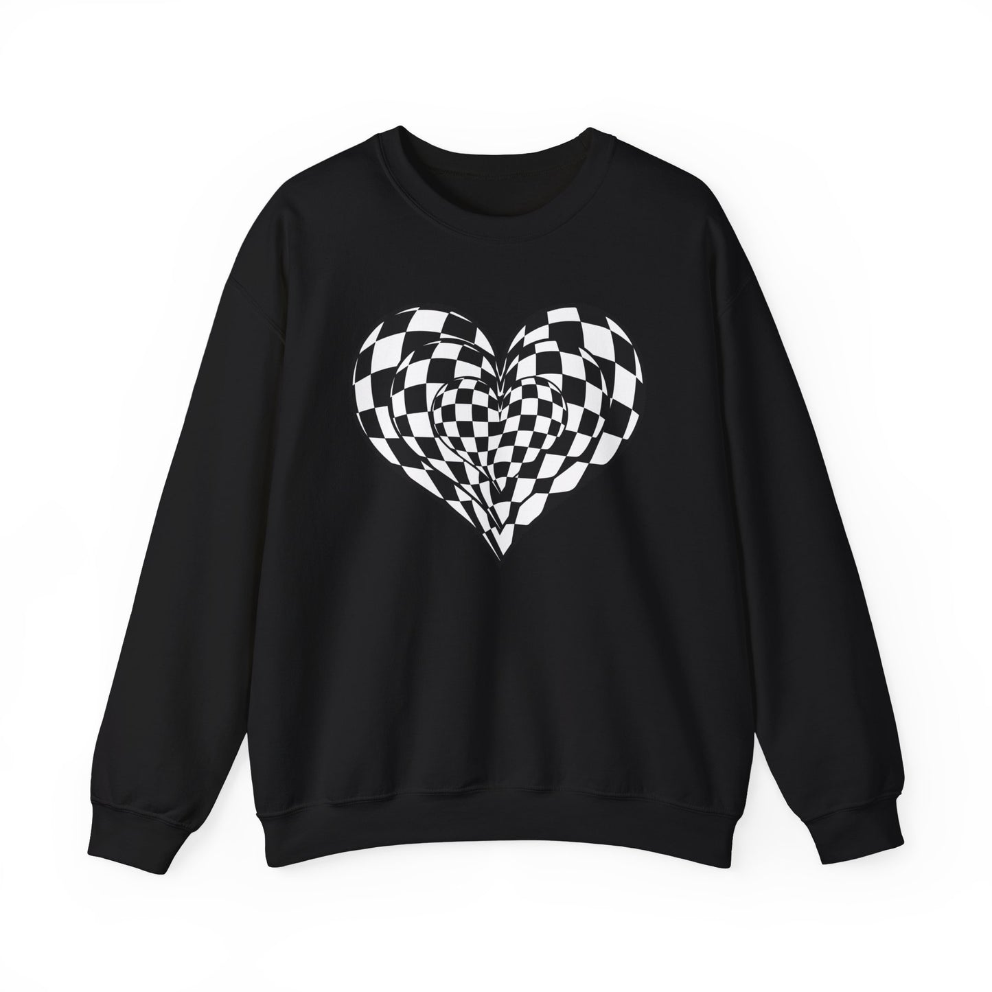 Checkered Heart  Sweatshirt